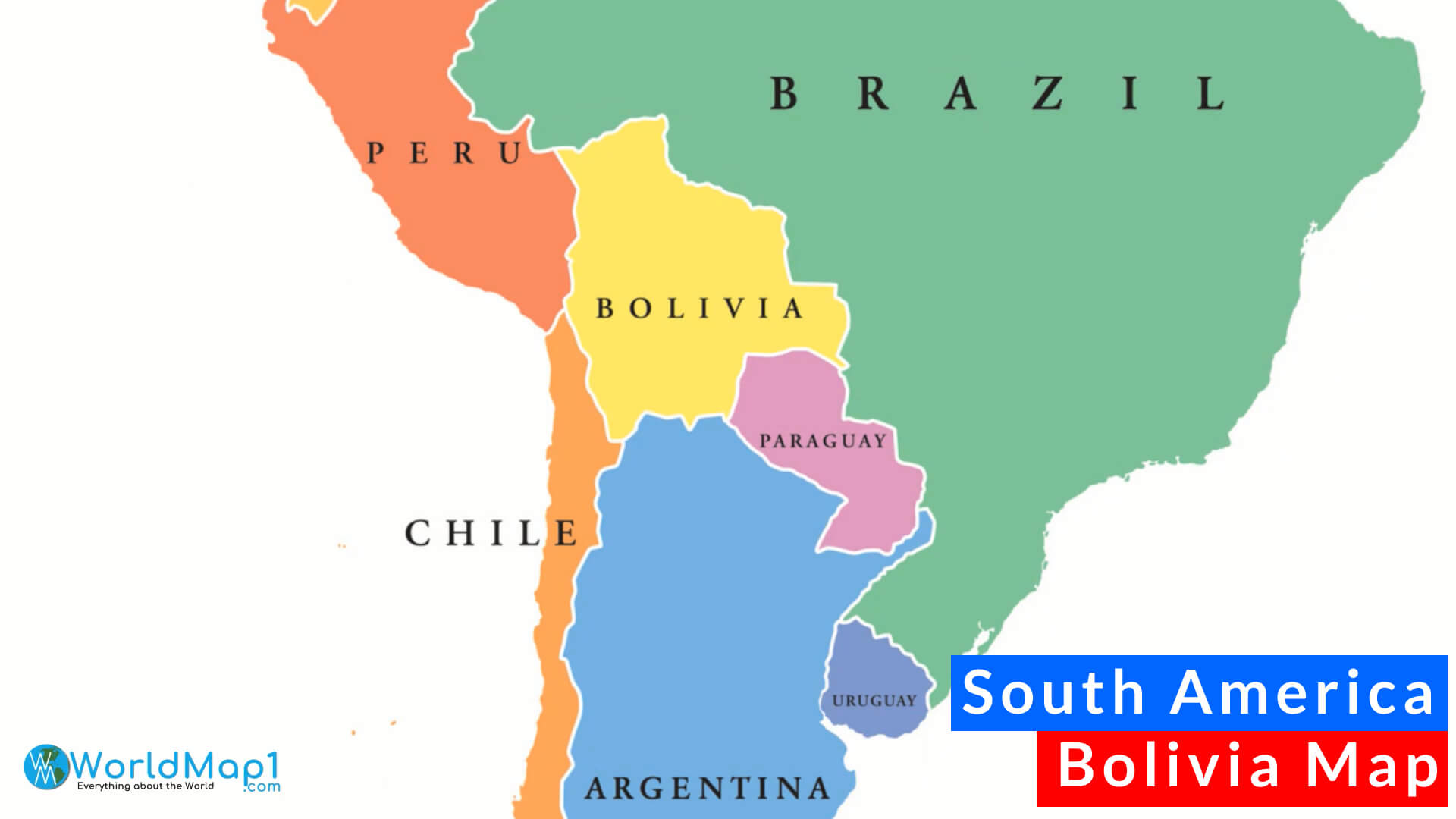 Bolivia and South America Map